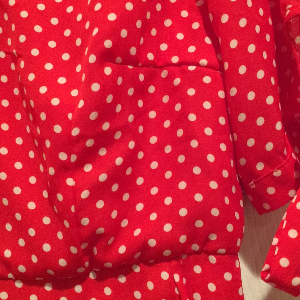 Polka Dot Midi Dress w/ Bow Sleeves.Minnie… - Picture 3 of 6